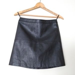Black Vegan Faux Leather Mini Skirt The Limited